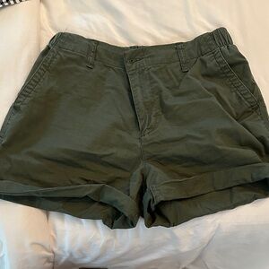 Olive green old navy chino shorts